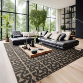 9x12 Beige, Gray, Color Hand Woven Flatweave Wool Contemporary Oriental Rug